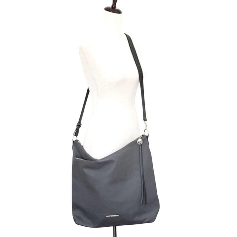 Mia K Gray Large Shoulder Bag Crossbody Hobo‎ Tote Purse